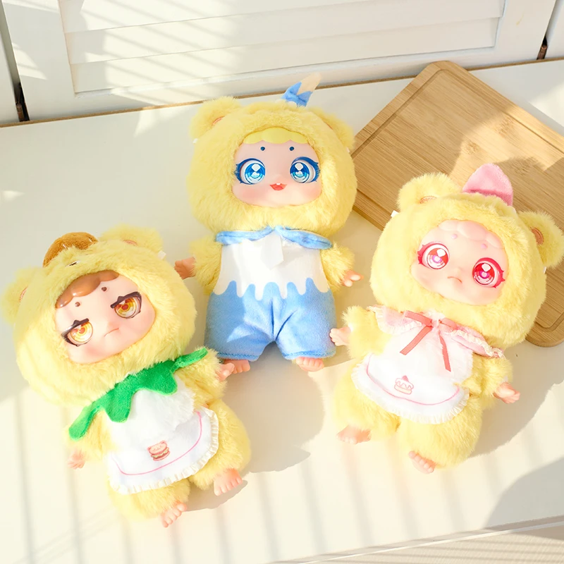 Sisi Butter Bear Bakery Vinyl Plush Blind Box Toys Kawaii Teddy Bear Dolls Mystery Box Backpack Pendant Figure Toy Surprise Gift