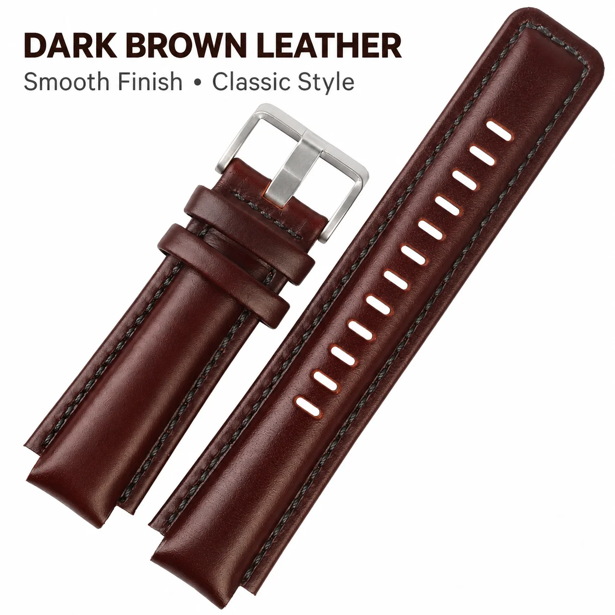 Genuine leather Watch Strap 24*16mm For Timex compass Watchband T2n739 T2n720 T2n721 Series Watch Band men's Convex mouth
