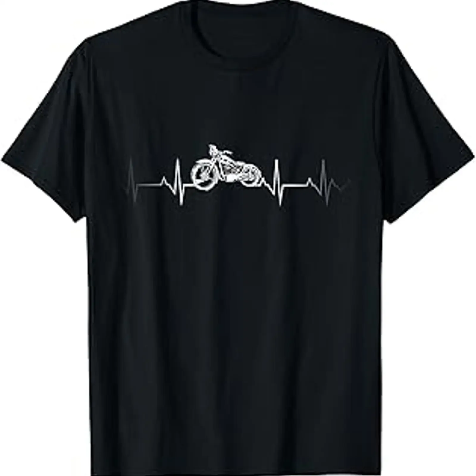 Motorcycle Heartbeat T Shirt I Love My vintage Washed homme Slightly Comfortable Stretched streetwear Soft Unisex Casual