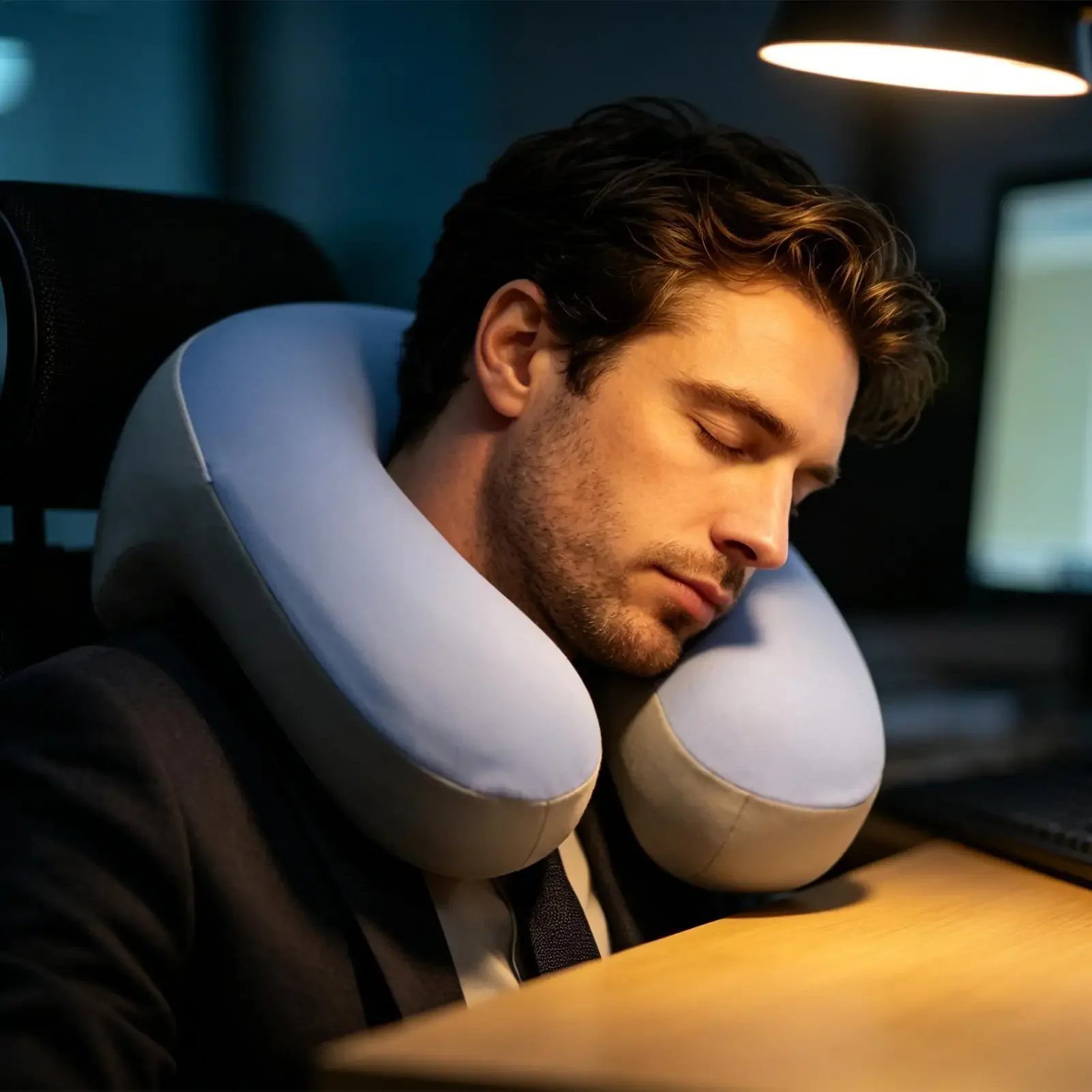 Travel Neck Pillow Memory Foam Removable U Shape Washable Portable Plane Neck Pillow for Travel Airplane Train Commuting Driving