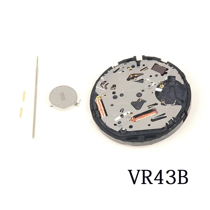 Japan  Photokinetic VR43B Movement 6 Hands Date At 3 Single Calendar Quartz Movement Watch Movement Accessories