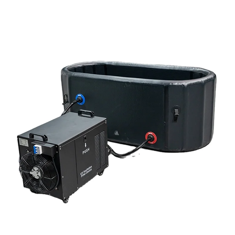 Inflatable Ice Bathtub SAA/ETL/CE 1hp Chiller Tub Outdoor Indoor Cold Plunge Ice Bath With Chiller