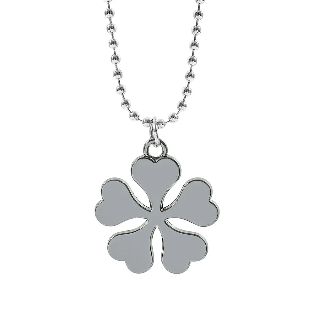 Black Five-Leaf Clover Necklace Logo Fashion Gaming Animatio
