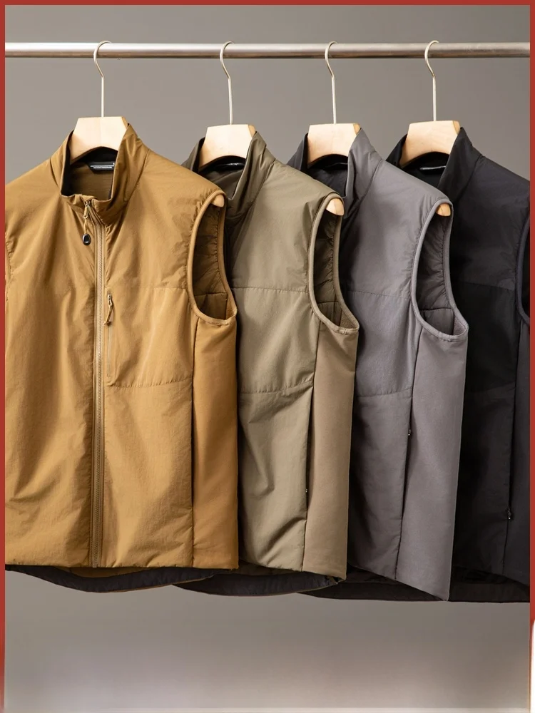 

Легкий хлопковый жилет для улицы, ветрозащитный, водонепроницаемый, повседневный, спортивный, с украшением на молнии, свободный крой, молодежный тренд, осень-зима