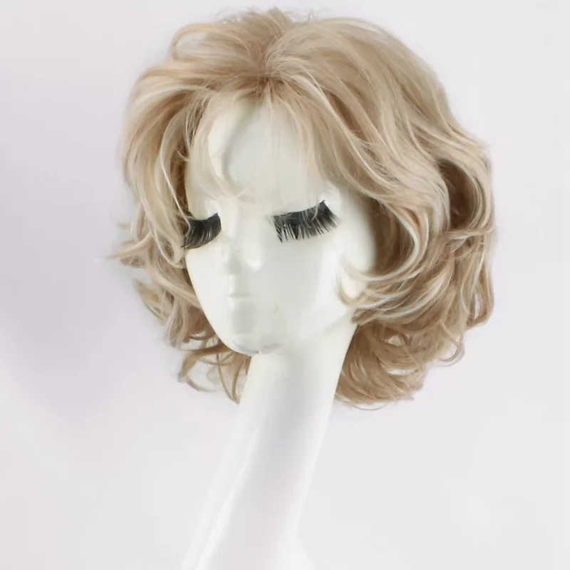 Peluca europea y americana COS Sexy Marilyn Monroe maquillaje Retro clásico pelo corto actuación de baile