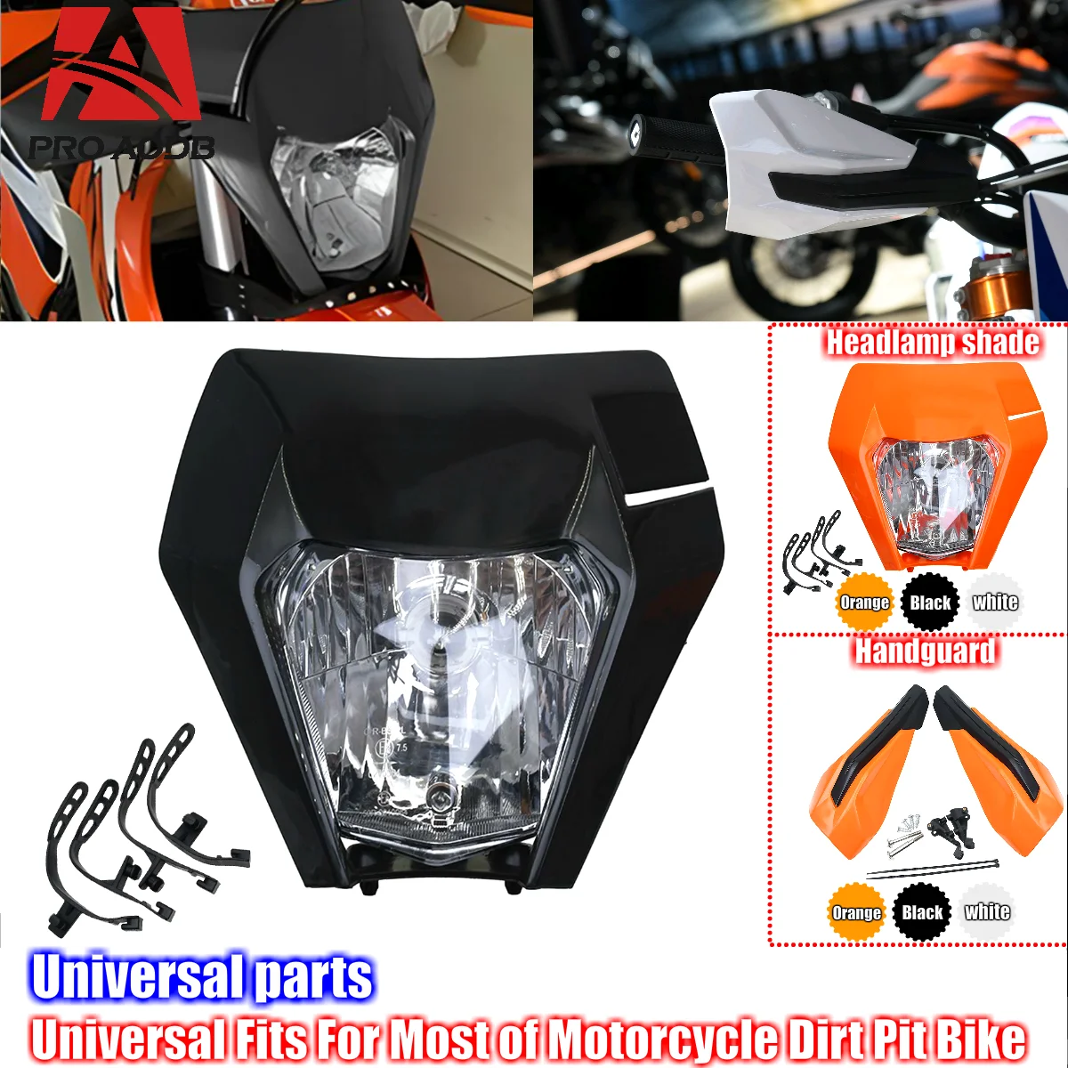 For KTM EXC EXCF SXF SX XC XCW XCF XCFW 125 150 250 350 450 530 and much more Motorcycle Powerful Universal Head Light Lamp