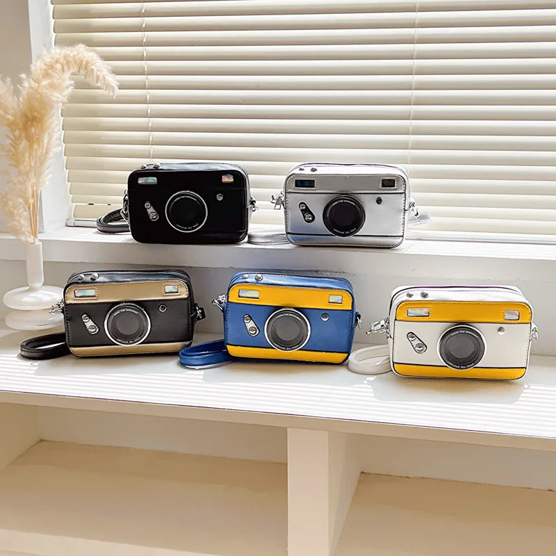 

Cartoon Camera Print Women's Crossbody Shoulder Handbag Fashionable Purses Gift for Girls