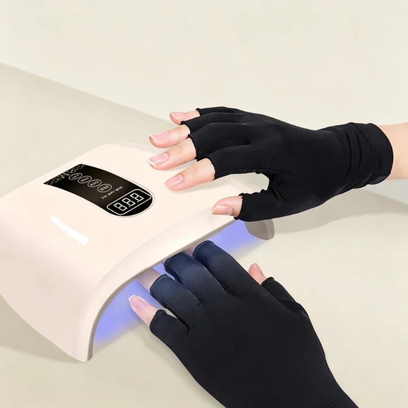 Nail Art Anti Blackening Sunscreen Gloves Outdoor Cycling Half Finger Gloves Specifically Designed for Nails