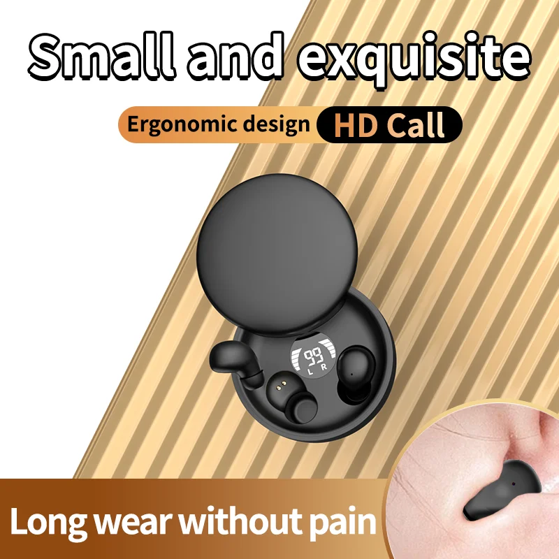 SK26 بلوتوث 5.4 سماعات لاسلكية سماعات أذن صغيرة النوم الرياضة سماعات غير مرئية باس جودة الصوت سماعة غطاء منزلق #1