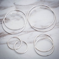 Women 3-7cm Small Big Circle Hoop Earrings Statement Ear Ring Fashion Jewelry Gift