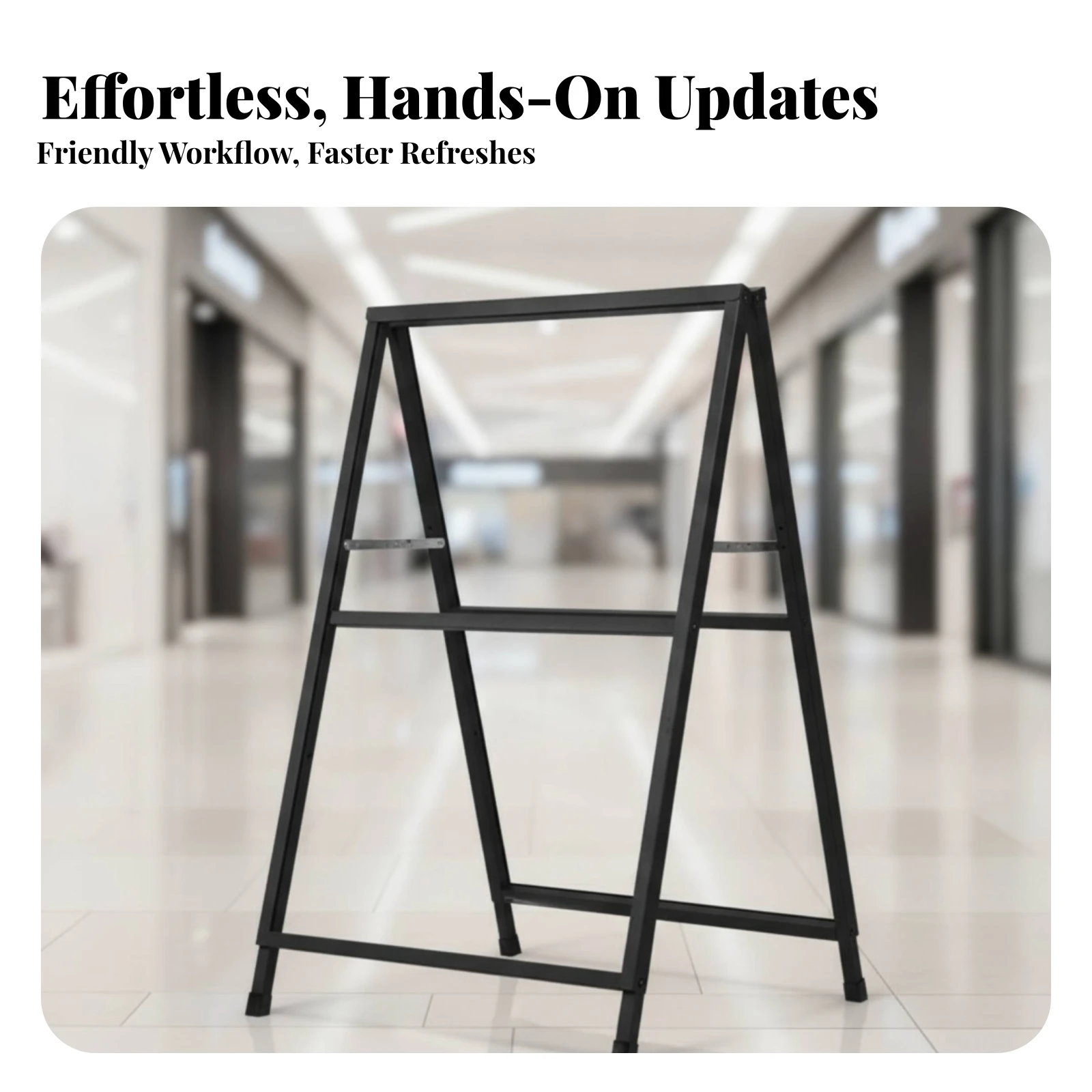 A-Frame Poster Stand Double-Sided Poster Stand with A-Frame Legs Indoor Heavy Duty for Business Owners, Retail Shops, Storefront
