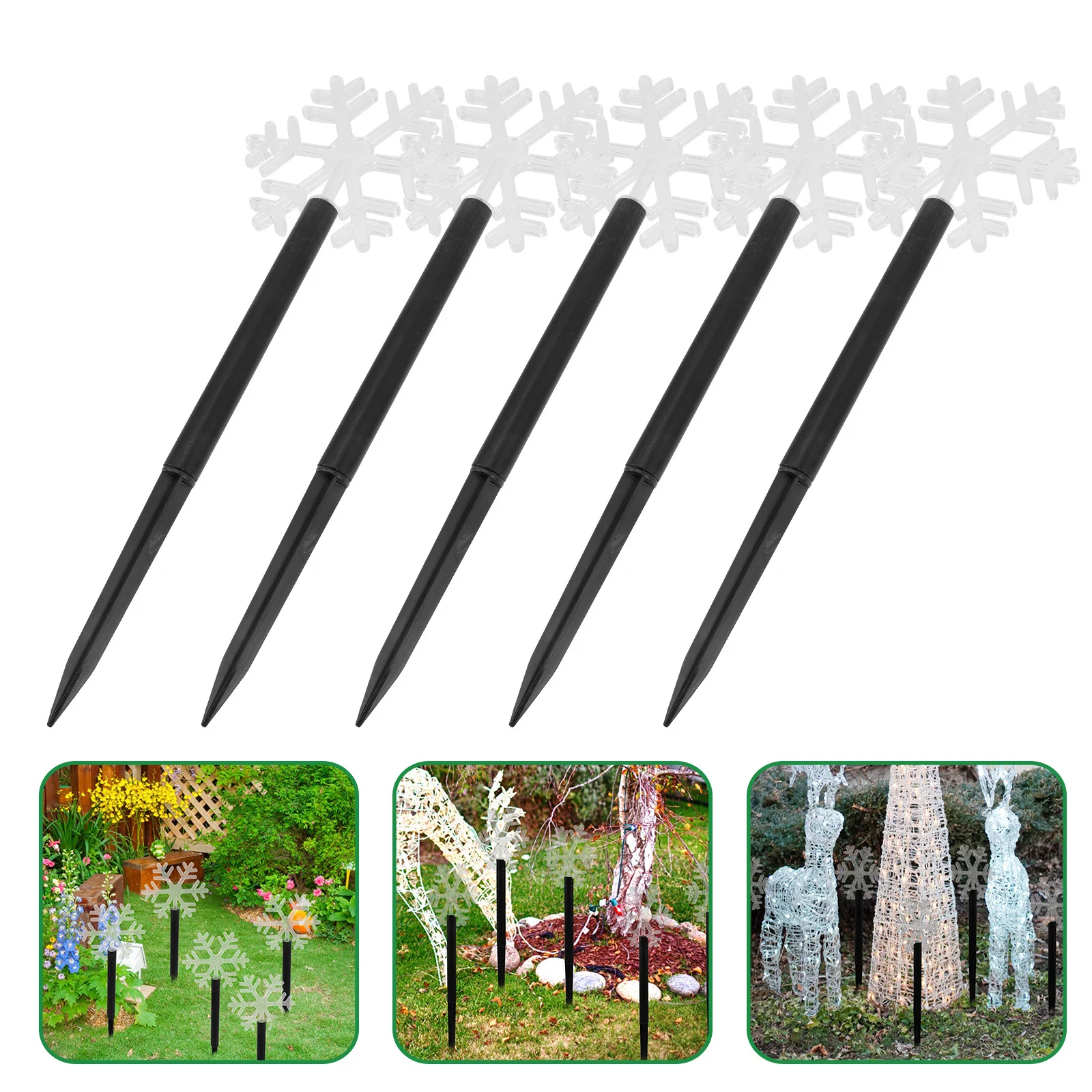 

5Pcs Christmas Tree Light Accessories Creative Solar Light Decor Outdoor Garden Lawn Holiday Decoration Solar Lamp Accessories