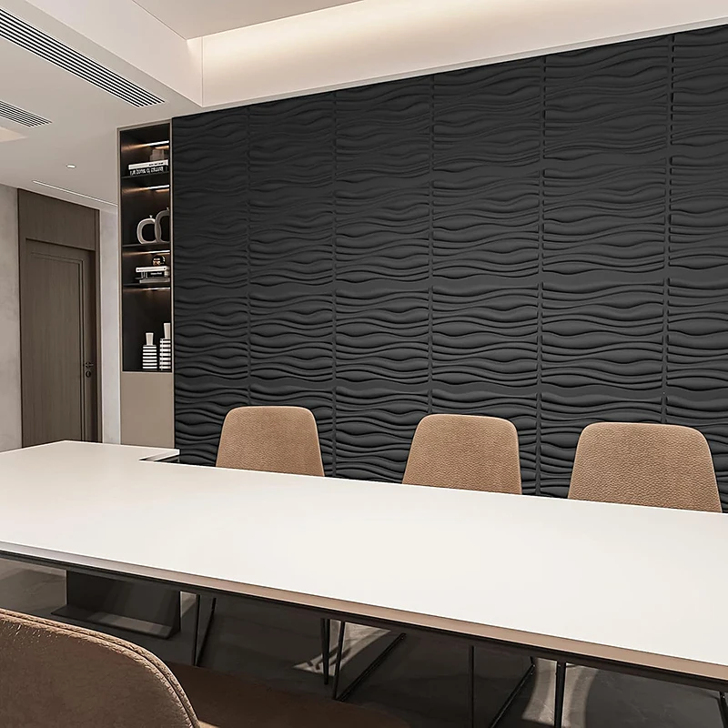 30x30cm Waves 3D Wall Panel wave Diamond Design Non self-adhesive plastic tile 3D wall sticker living room Bathroom wall paper