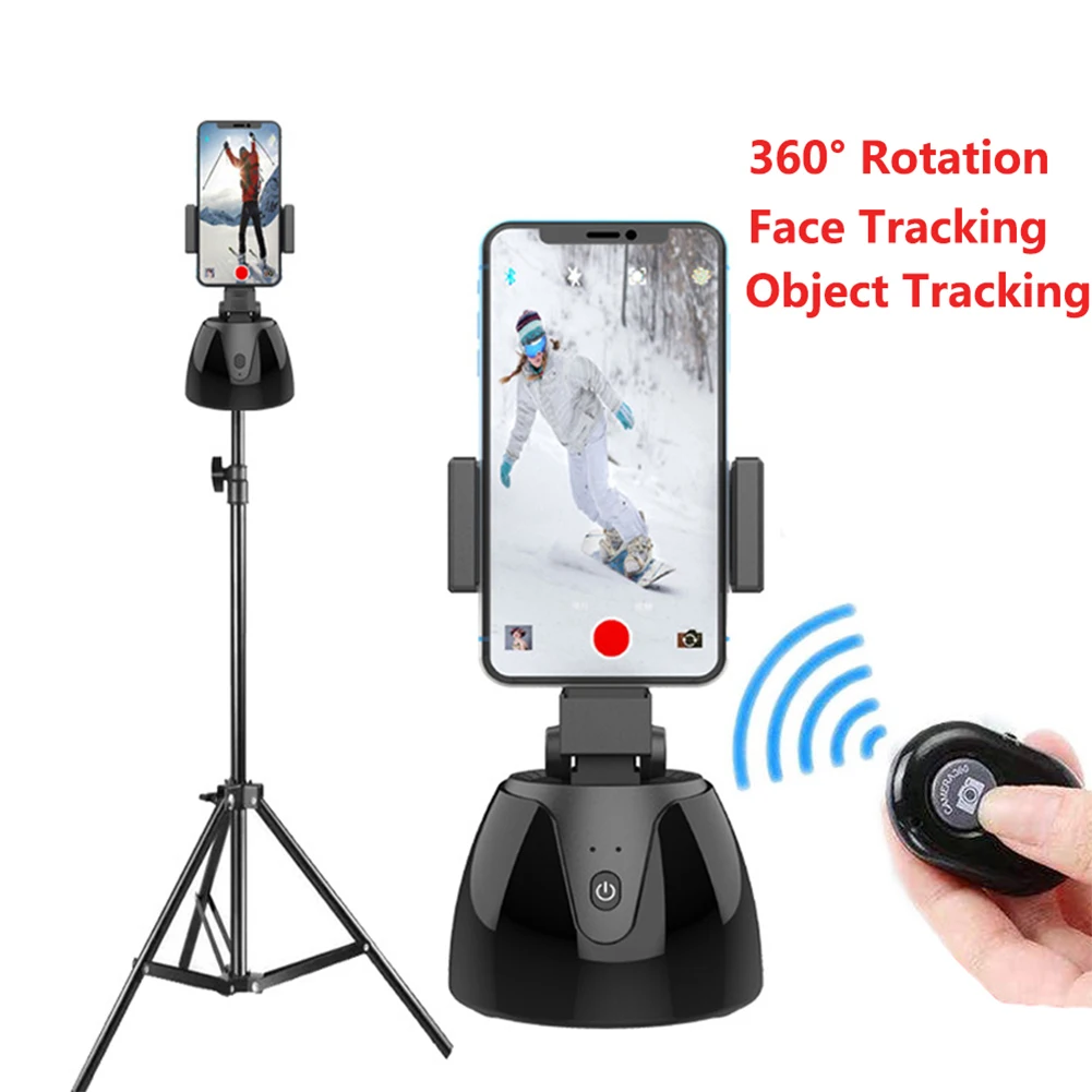 Q1 Automatic Smart Selfie Stick 360° Rotation Mobile Phone Holder Face Tracking Camera Gimbal For Video Recording