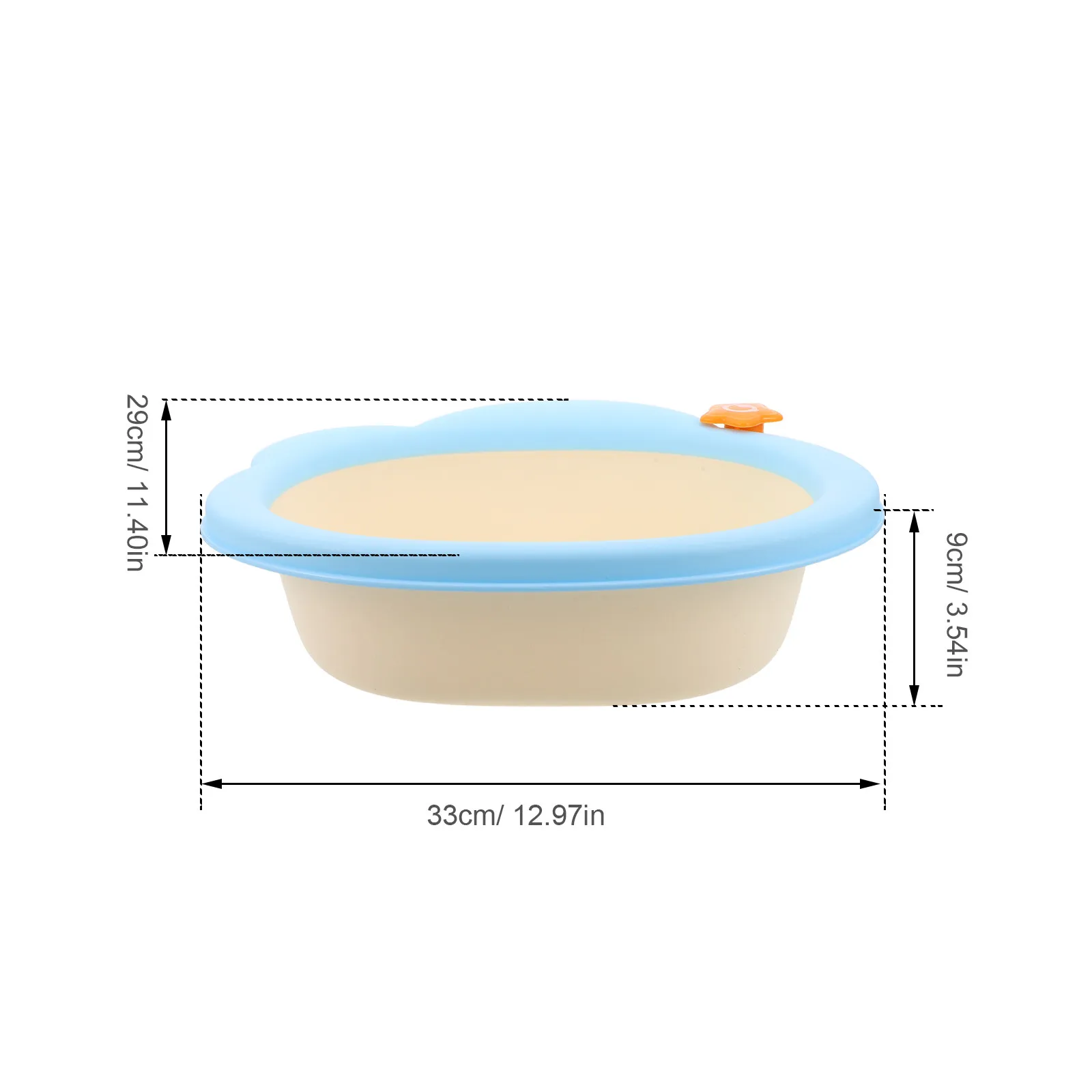 4200Ml Baby Wash Basin Thickened Infant Basin for Face Feet Bath Portable Compact Travel Essentials Home Essentials