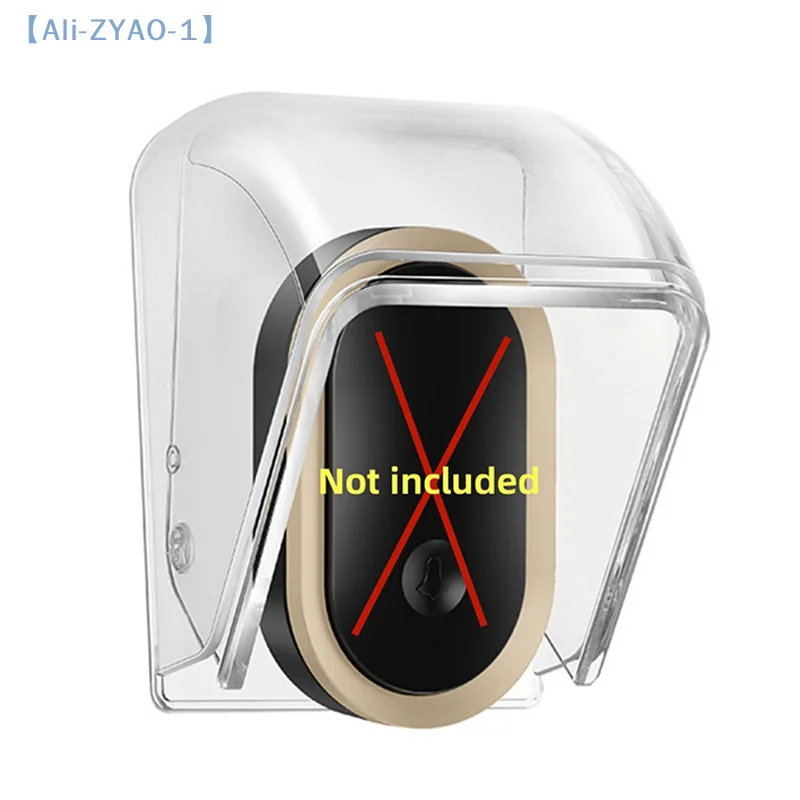 【ZYAO-1】قطعة واحدة من صندوق جرس الباب اللاسلكي المقاوم للمطر في الهواء الطلق صندوق جرس الباب الشفاف غطاء المطر لجرس الباب DIY الملحقات