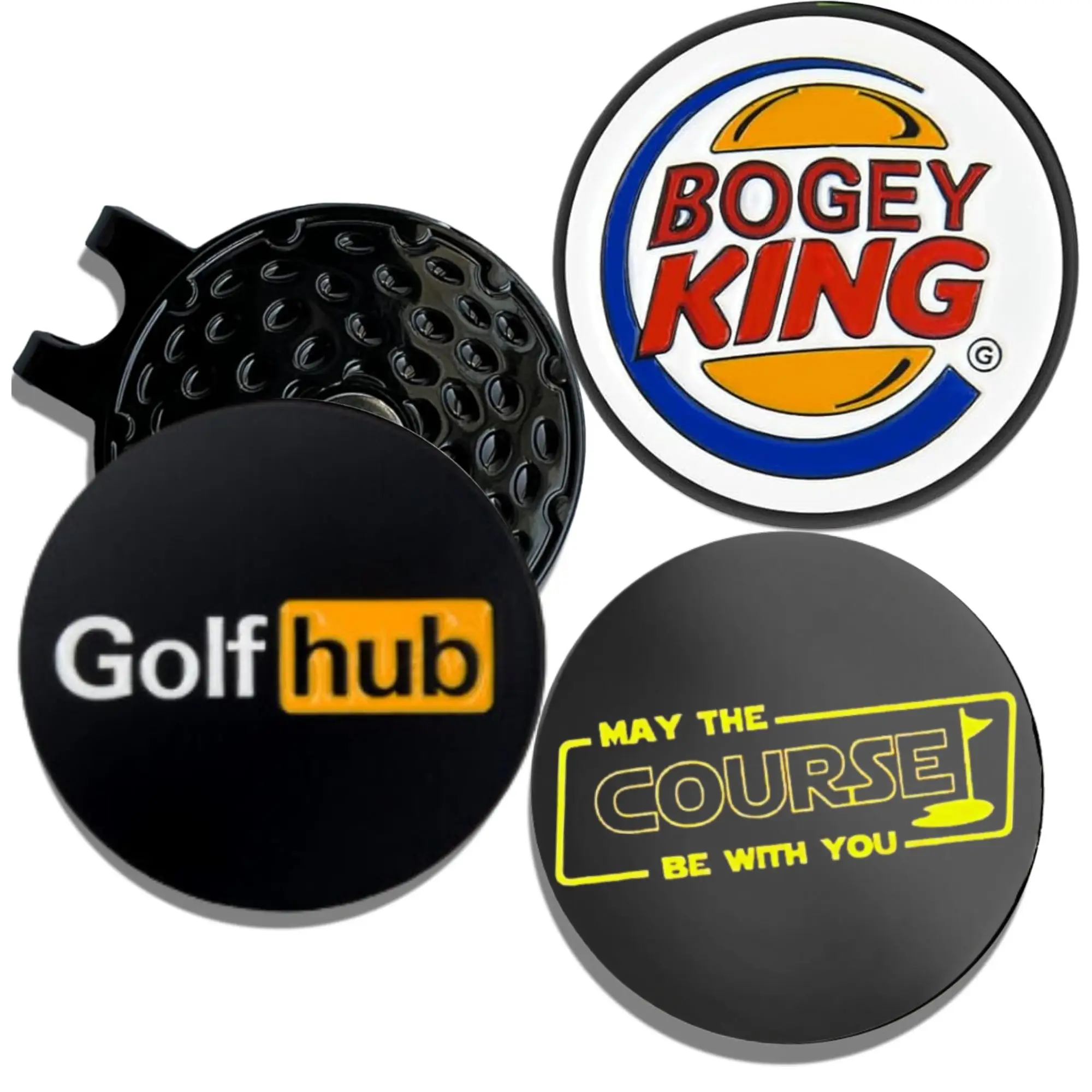 

3 Pcs Funny Golf Ball Markers with a Standard Magnetic Hat Clip Funny Golf Ball Marker HatClip for Men Women Premium Golf Gifts