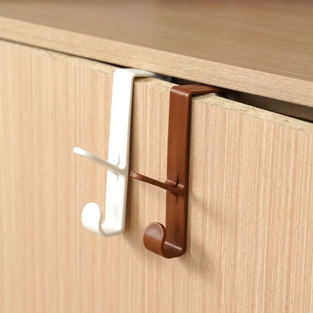 Picture 6: Plastic Cupboard Bags Storage Holder Non Perforated Hanging Cabinet Door Hook Multiple Colors Space Saving Towels Hook Kitchen