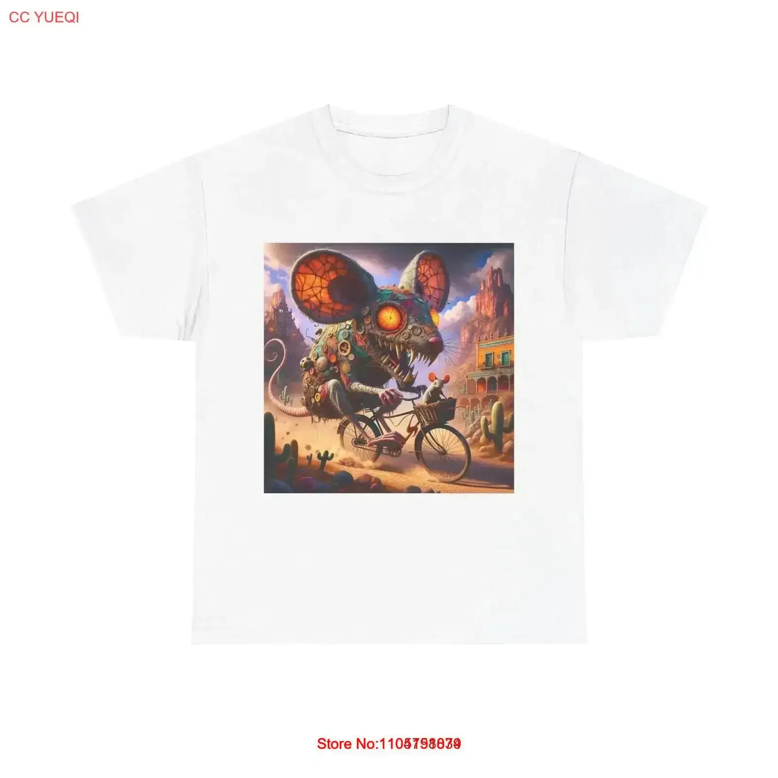 الكبار تي شيرت المرقعة الماوس دراجة مغامرة خمر نمط غسلها تنفس موضة أنيقة مريحة خمر غسلها لينة