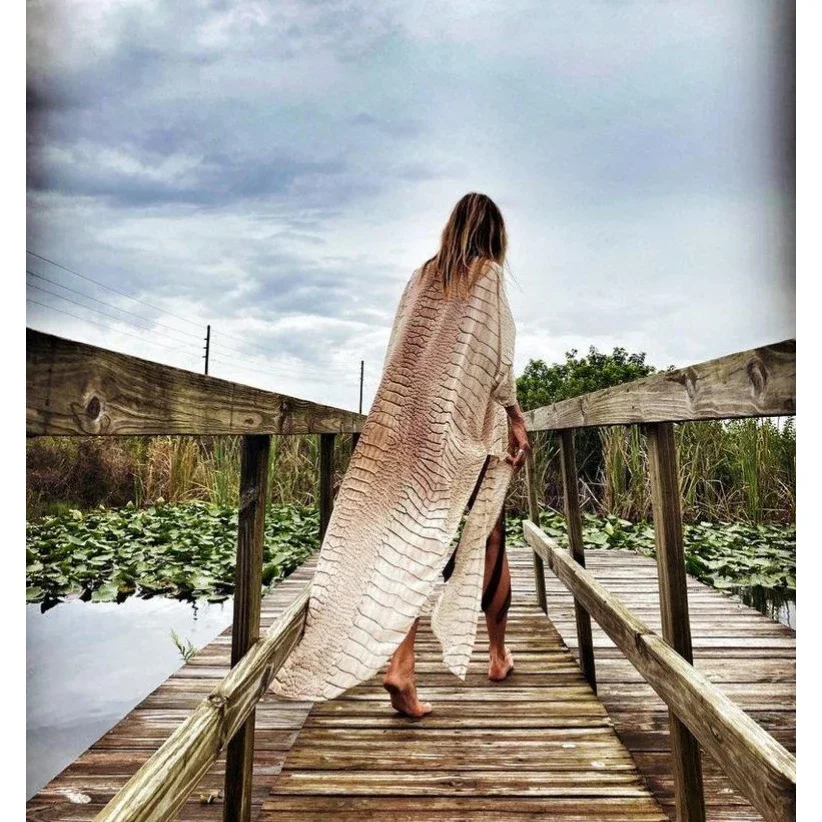 CPSYMYM BIKINI – robe de plage pour femmes, Cover-Up, longue, élégante, teinture par nouage, ouvert sur le devant, tenues de plage, maillot de bain