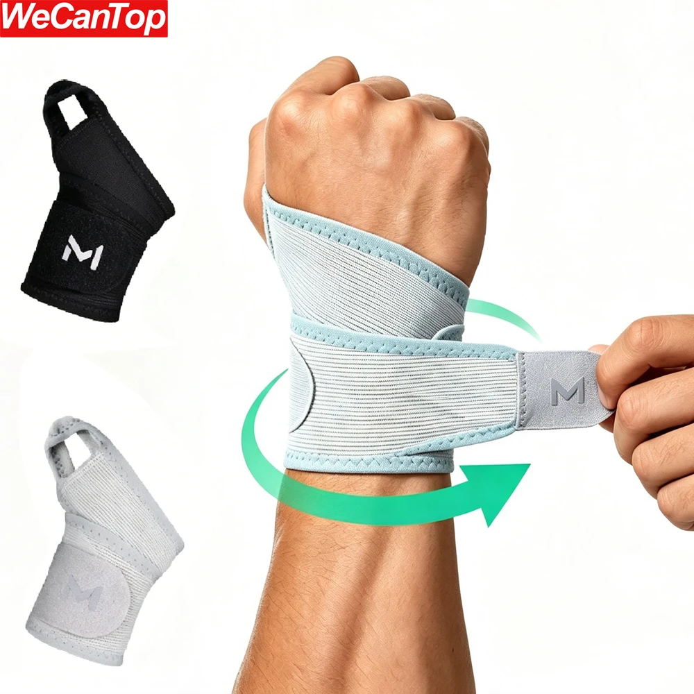 Breathable Mesh Wrist Wraps Adjustable Compression Support Brace for Left/Right Hand, Lightweight Stabilizer for Cycling Sports