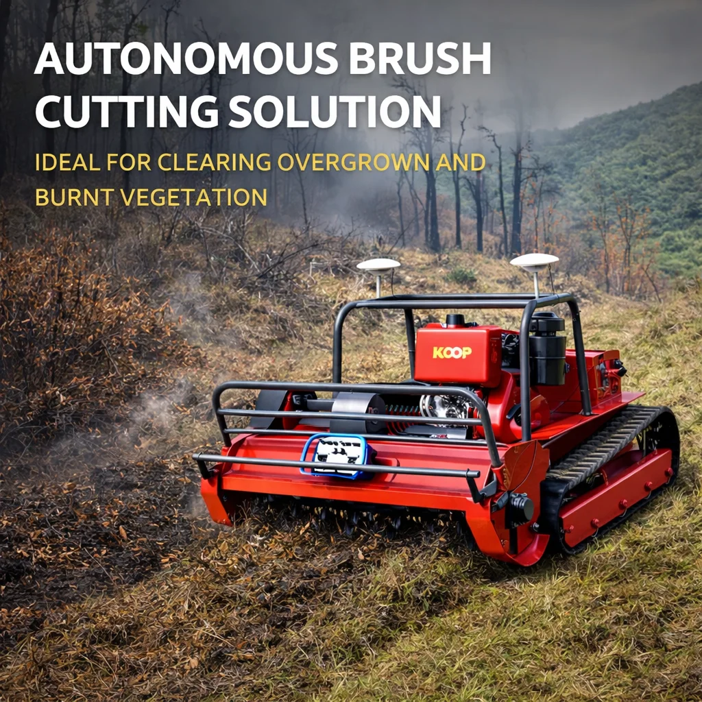 

Customized CE EPA Certified Flail Lawn Mower - GPS Auto Navigation Crawler Remote Control for Farm All Terrain Trimming