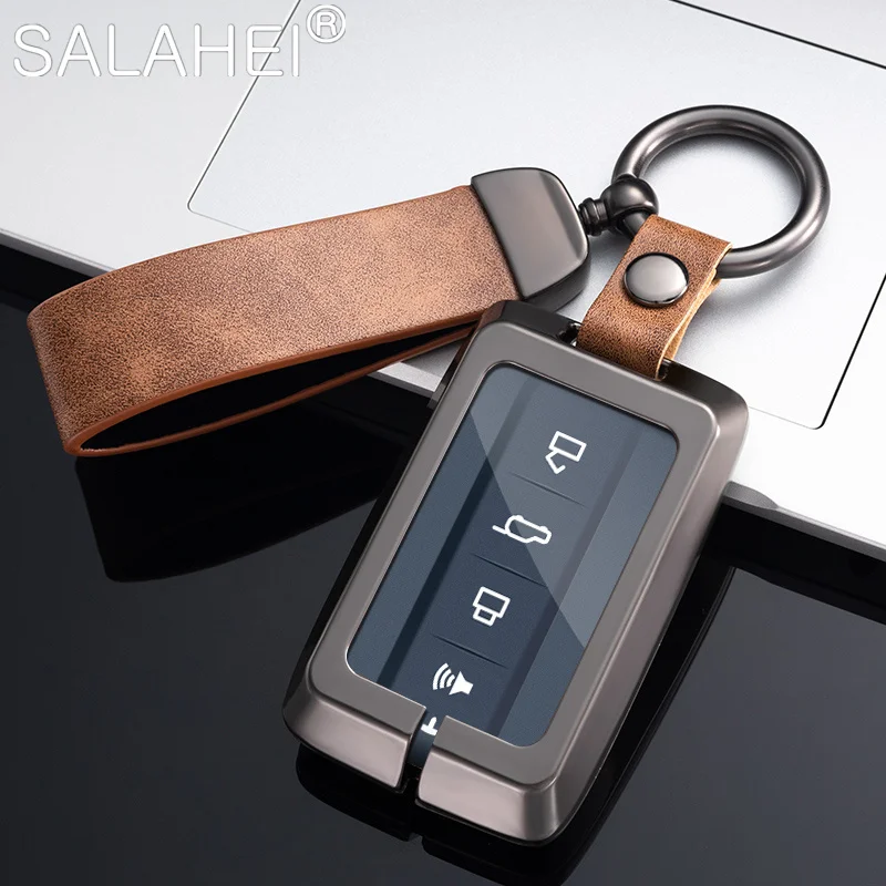 

Zinc Alloy Leather Car Remote Key Case Cover For Great Wall GWM WEY TANK 300 500 Tank300 Tank500 Protector Keychain Accessories