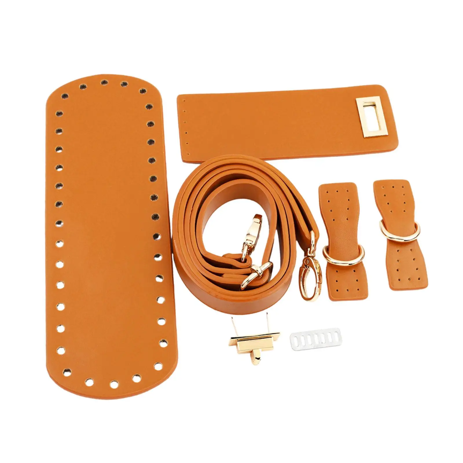 PU Leather DIY Bag Strap Set, Base inferior do saco de crochê, Alça de ombro ajustável, Handmade Purse Making Supplies