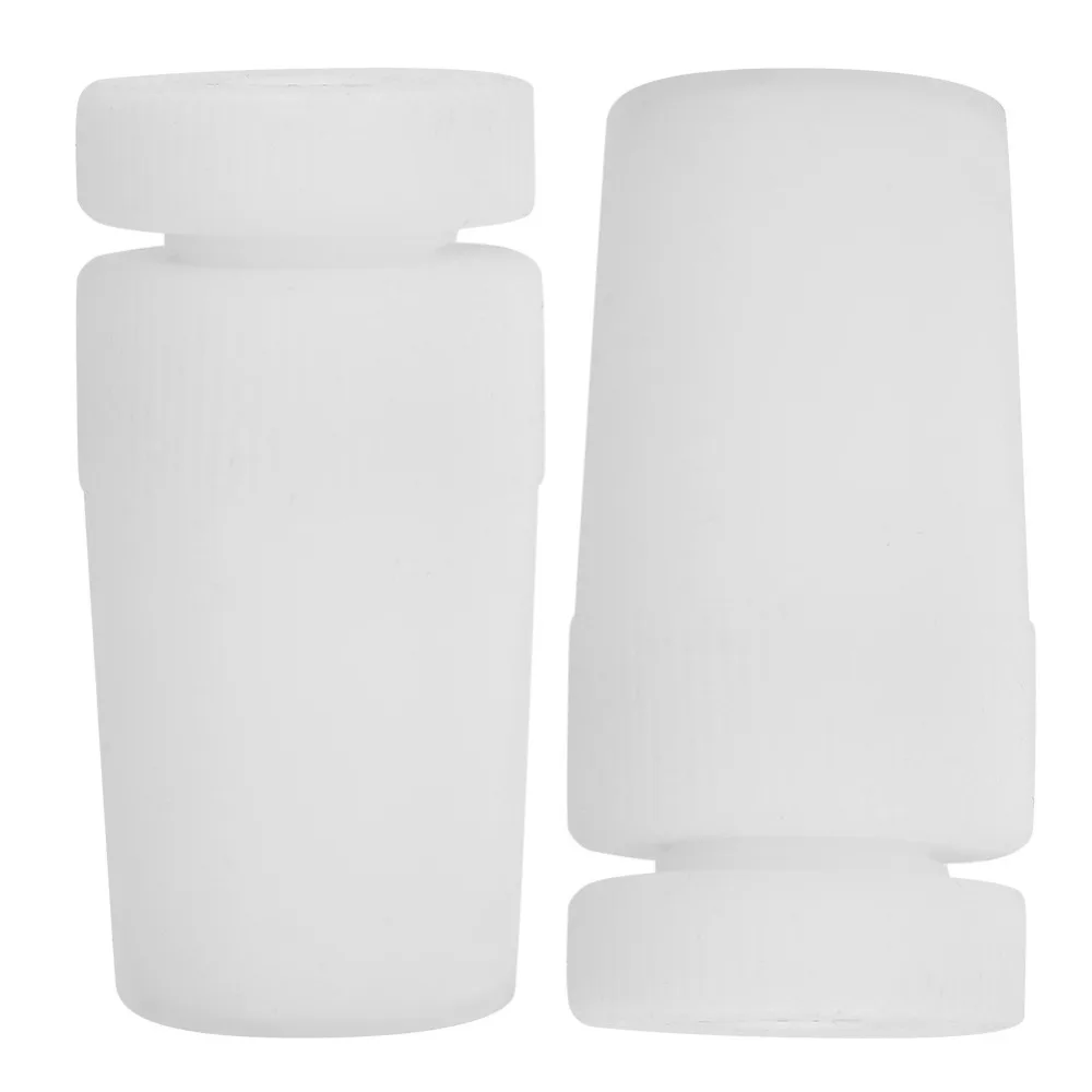 2Pcs White Color PTFE Stirring Plug 14 19 24 29 Sizes Thickened Wall Stirrer Sleeve Plug Heat Proof Cone Shape
