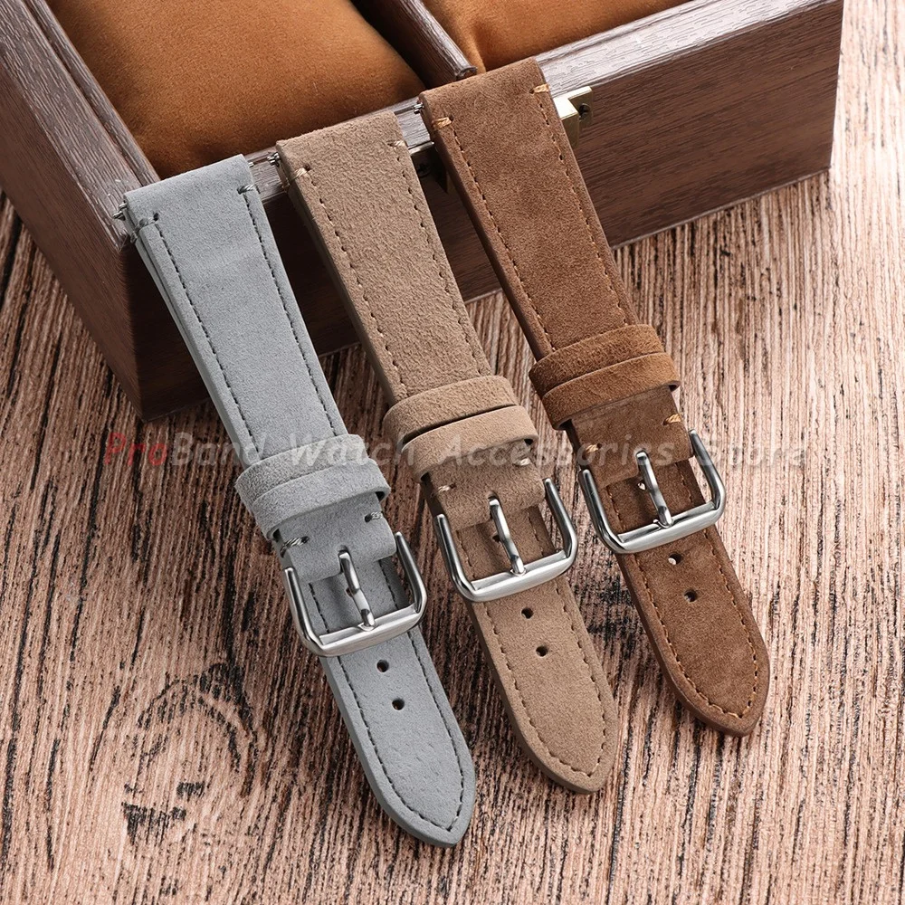 Vintage Suede Leather Strap 20 - огляд і ціна Suede Strap Watch