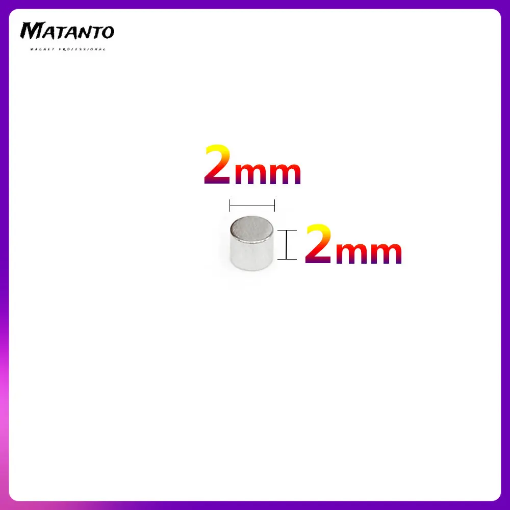 100/200/500/1000/5000PCS 2x2 Mini Small Magnets Round 2X2 mm Neodymium Magnet Disc 2x2mm Permanent Strong Magnet 2*2