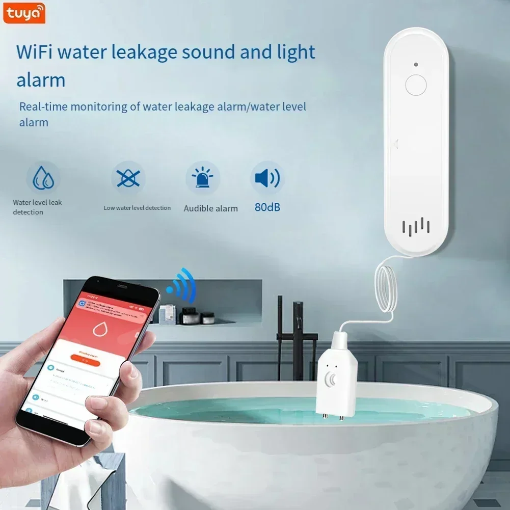 Tuya Wifi Sensor Door Magnetic Alarm Remote Sound Light Doors Window Alarm APP Remote Control Multiple Modes