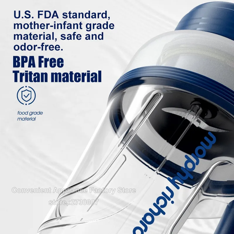 MORPHY RICHARDS แบบพกพา Juicer Mini น้ำผลไม้ Dual-ใช้กระบอกน้ำสำหรับกีฬากลางแจ้งชาร์จ USB BPA ฟรี1L 4สี