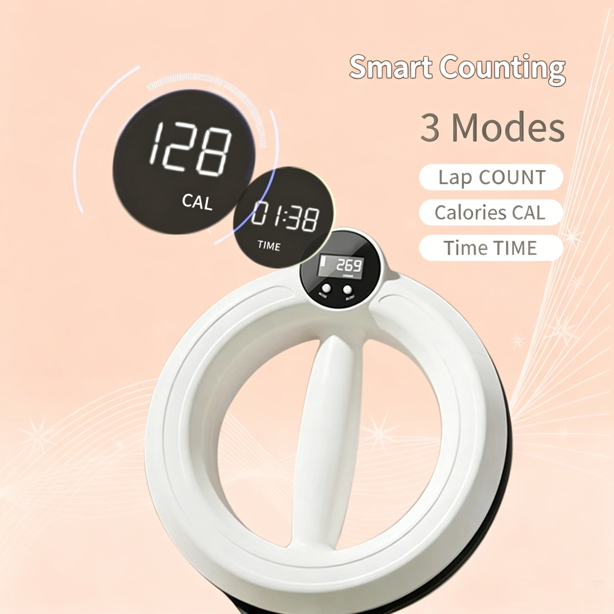 Smart Arm Exerciser with Digital Tracker 360° Hand Crank Forearm Trainer for Flabby Arms Men Women Home Gym Upper Body Workout