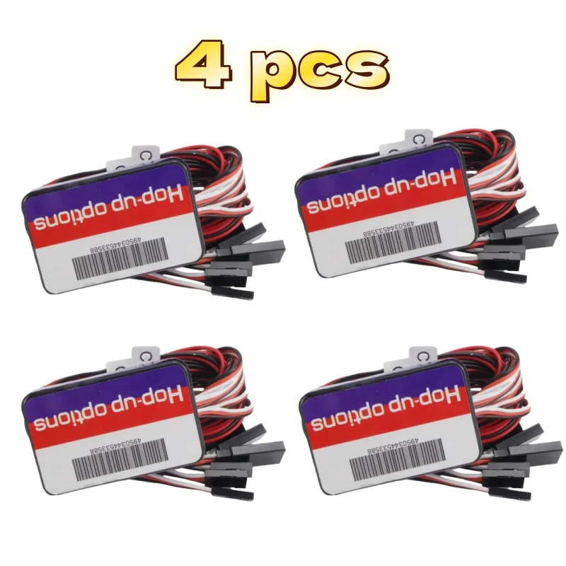 

1/10 Scale Model RC Car Yokomo Tamiya HSP HPI AXIAL RC4WD TRX Simulation 4 pcs Flashlight 12 LED Lighting Kit Steering Brake