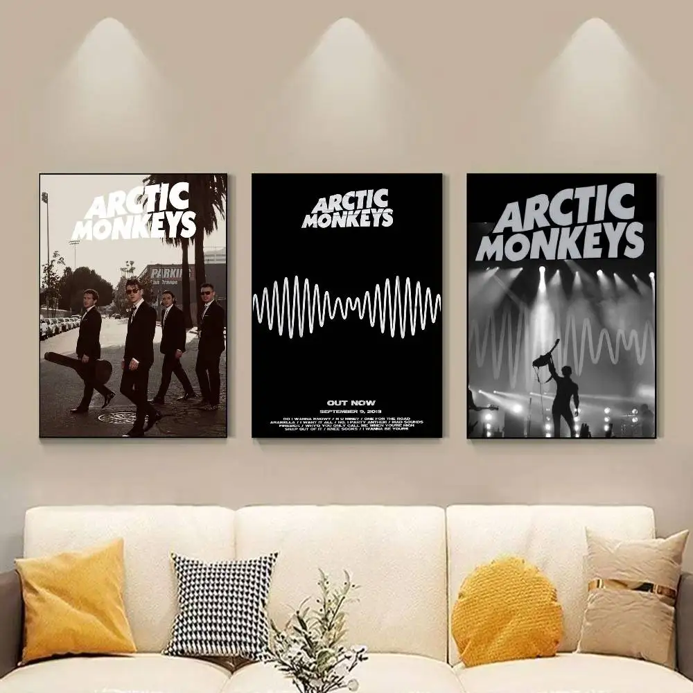 Rock Band A-Arctic Monkeys Poster HD Quality Wall Art Retro Posters For Home Room Wall Decor Self Adhesive