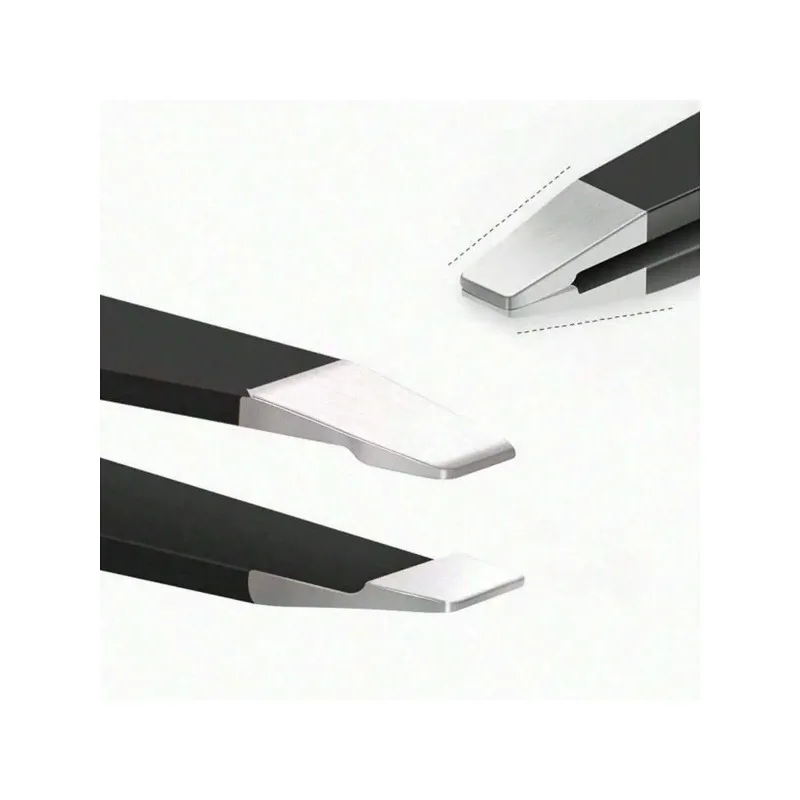 4Pcs High Precision Fine Hairs Puller Beard Eyebrow Stainless Steel Lash Extension Tweezers Slant and Flat Point Beauty Tools