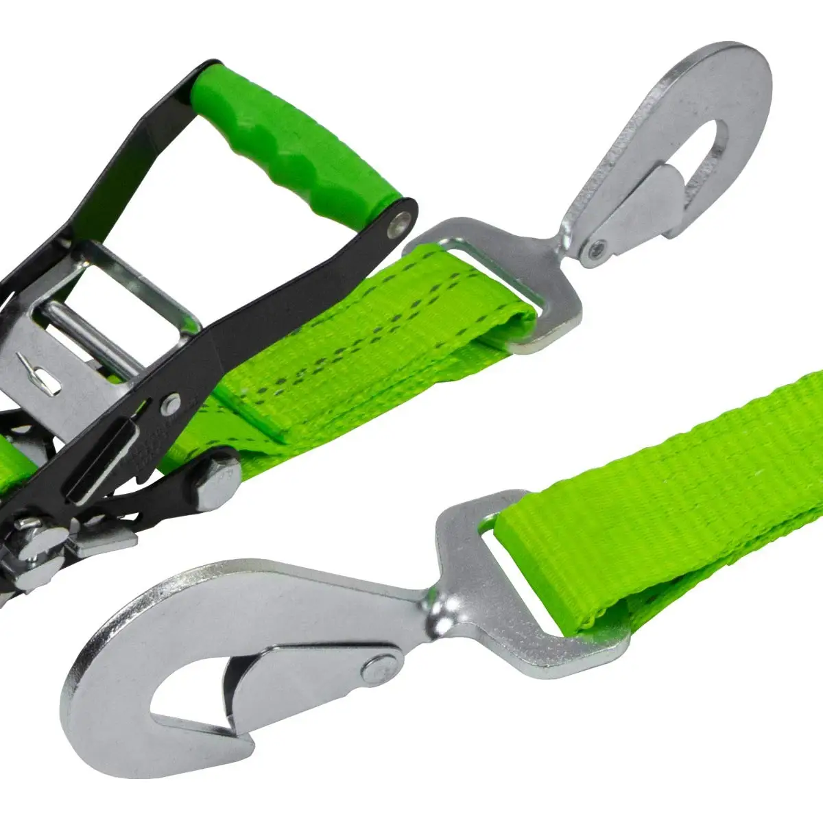 高品質10000ポンド車軸ストラップタイダウン、タイヤホイール貨物固定ベルト、ポリエステル製スナップフックDリング付き、輸送用