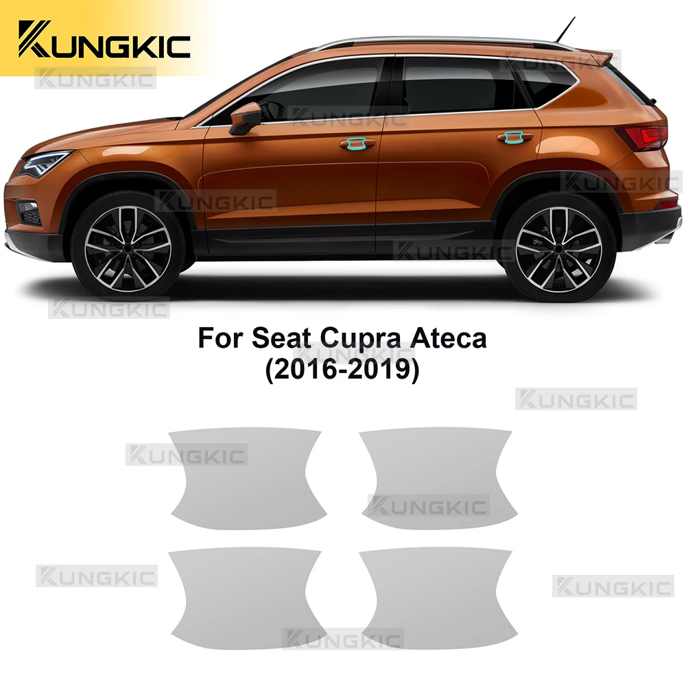 لمقعد Cupra Ateca 2016 2017 2018 2019 بولي TPU العلوي B أعمدة الباب السلطانية طبقة حماية ملصق مضاد للخدش المدخن واضح PPF