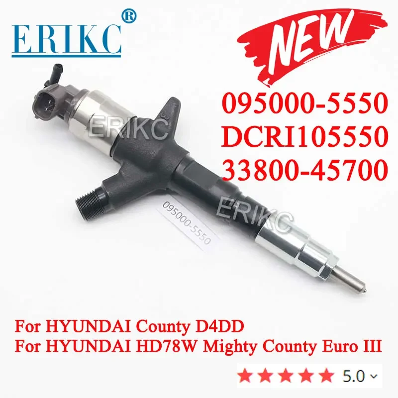 Diesel Injector Assy Fuel 095000-5550 Fuel Injectors 0950005550 Nozzle Set 9709500-555 for Hyundai County Euro III 33800-45700