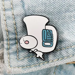 Tuba-Kun Lapel Pin Hibike! Euphonium Mascot Peripheral Enamel Pin Anime Fans Flair Addition