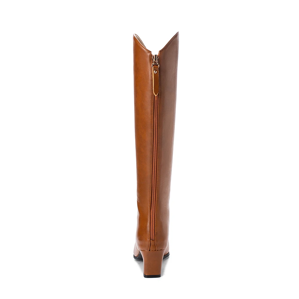 Winter New Sexy Black Beige Women Knee High Formal Boots High Heels Lady Shoes LS928 Plus Big Small Size 10 28 31 45 48