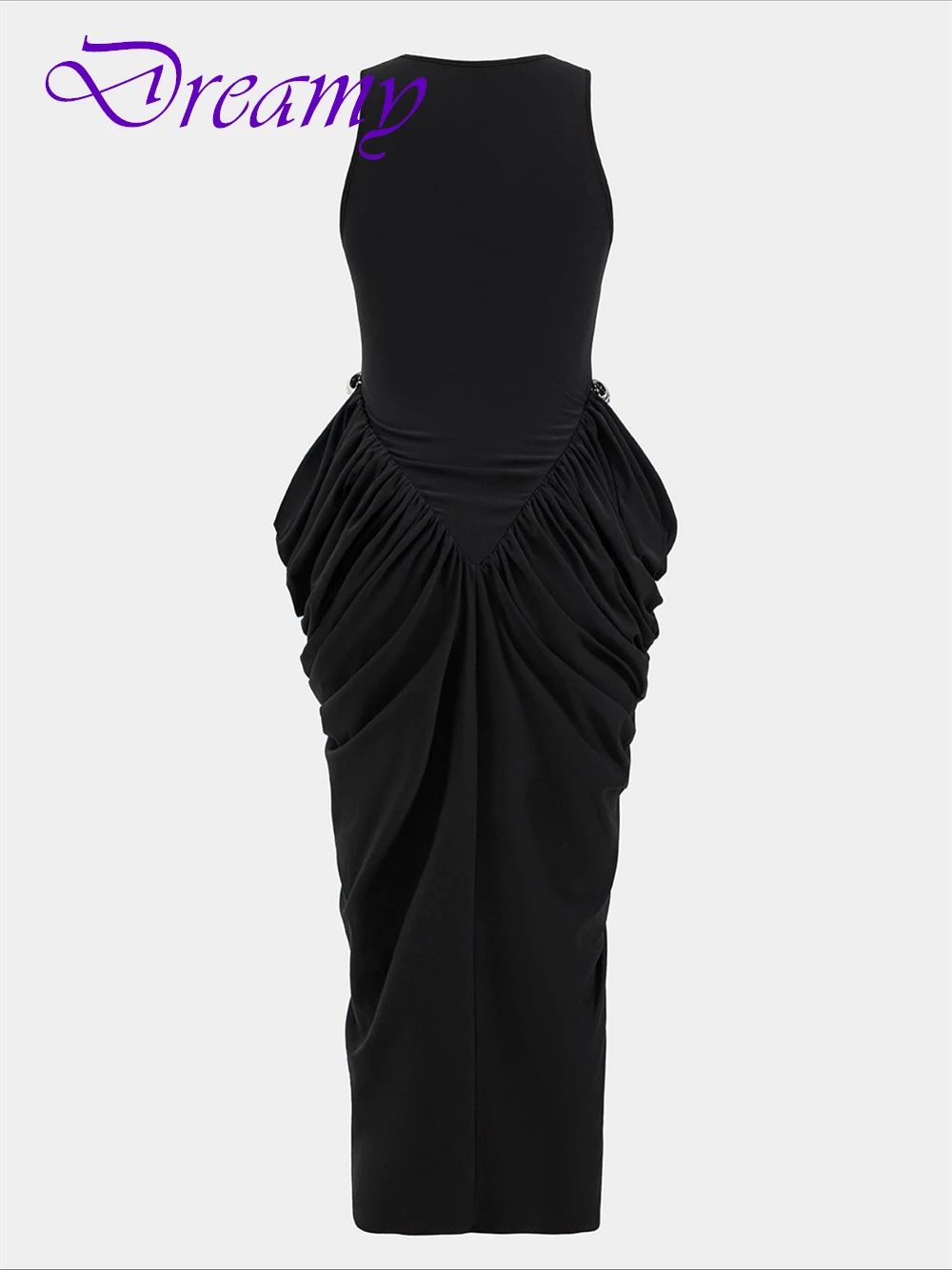 Customized Graceful O-Neck Evening Dress Delicate Jersey Mermaid Celebrity Gowns Temperament Sleeveless Special Occasion Gowns