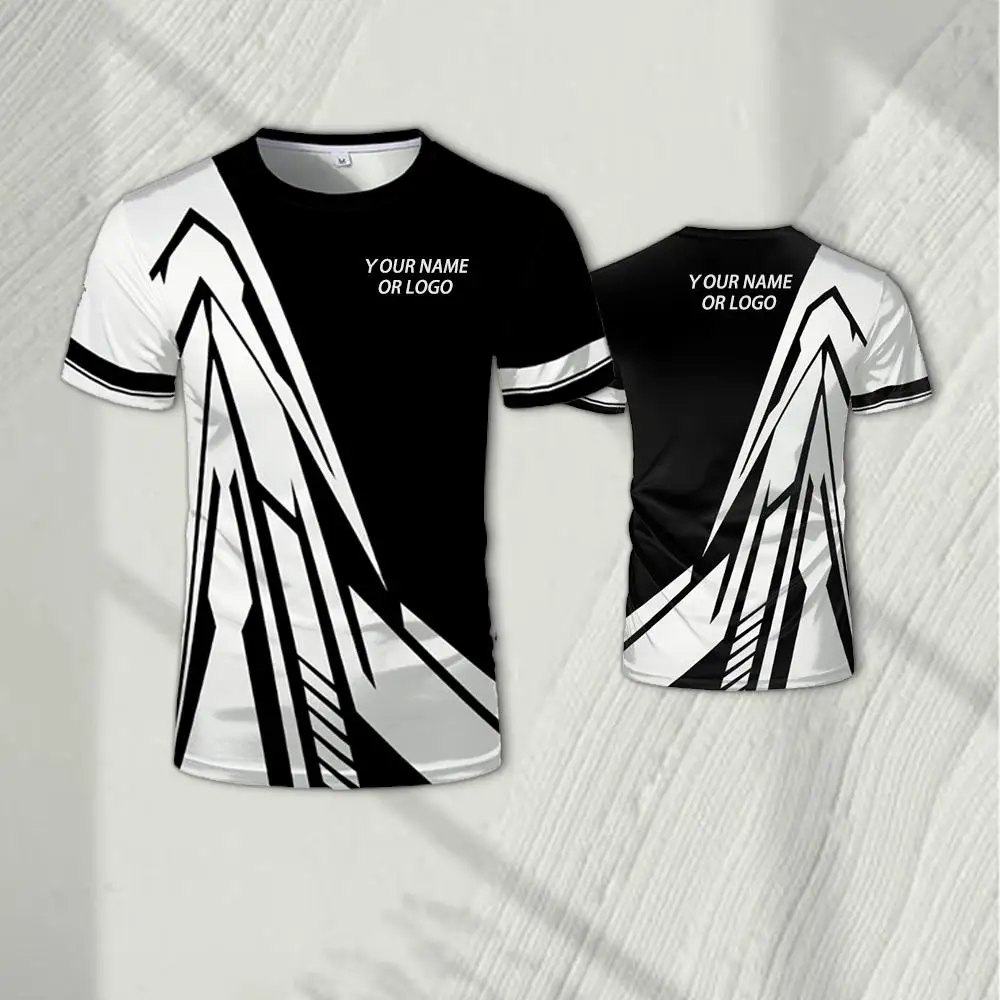 

Men's Geometric Pattern 3D Printed Esports Team Jersey Customizable With Name And Team Logo Stylish Crew Neck Gaming Apparel