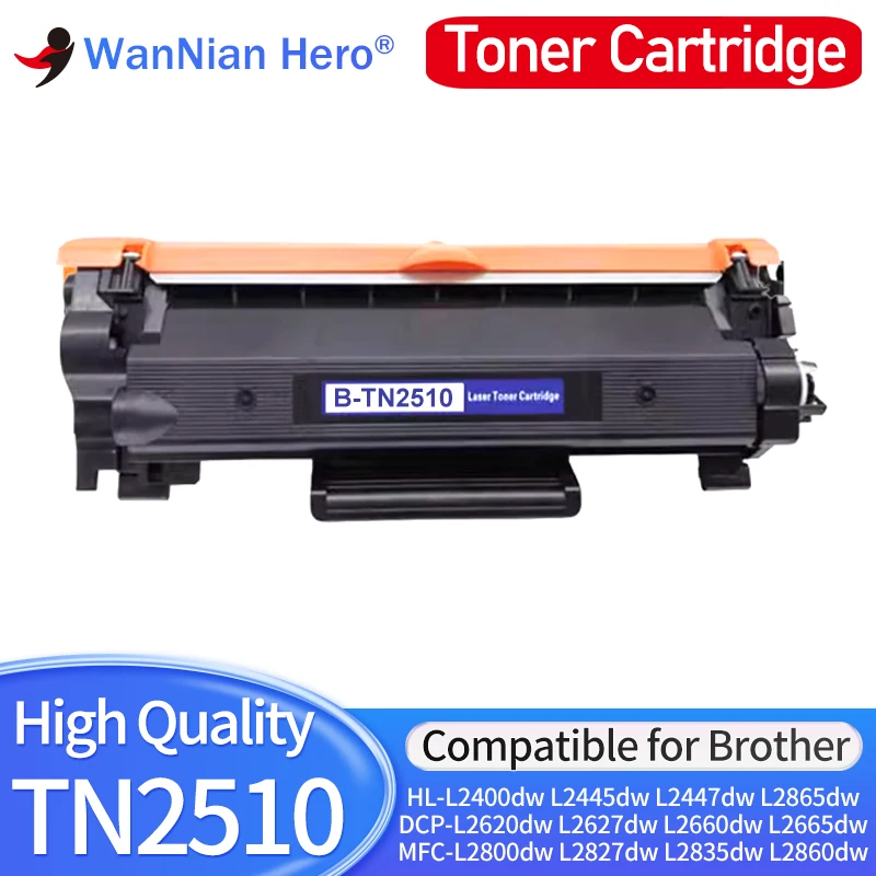 Cartucho de tóner TN2510 TN-2510, Compatible con Brother HL-L2400dw L2445dw L2447dw L2865dw DCP-L2620dw L2627dw L2660dw L2665dw