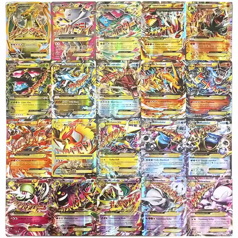 60-100Pcs New English French Spanish Pokemon Cards GX MEGA EX TAG TEAM Vstar Game Battle Card Hot Sale Collection Card Kids Gift