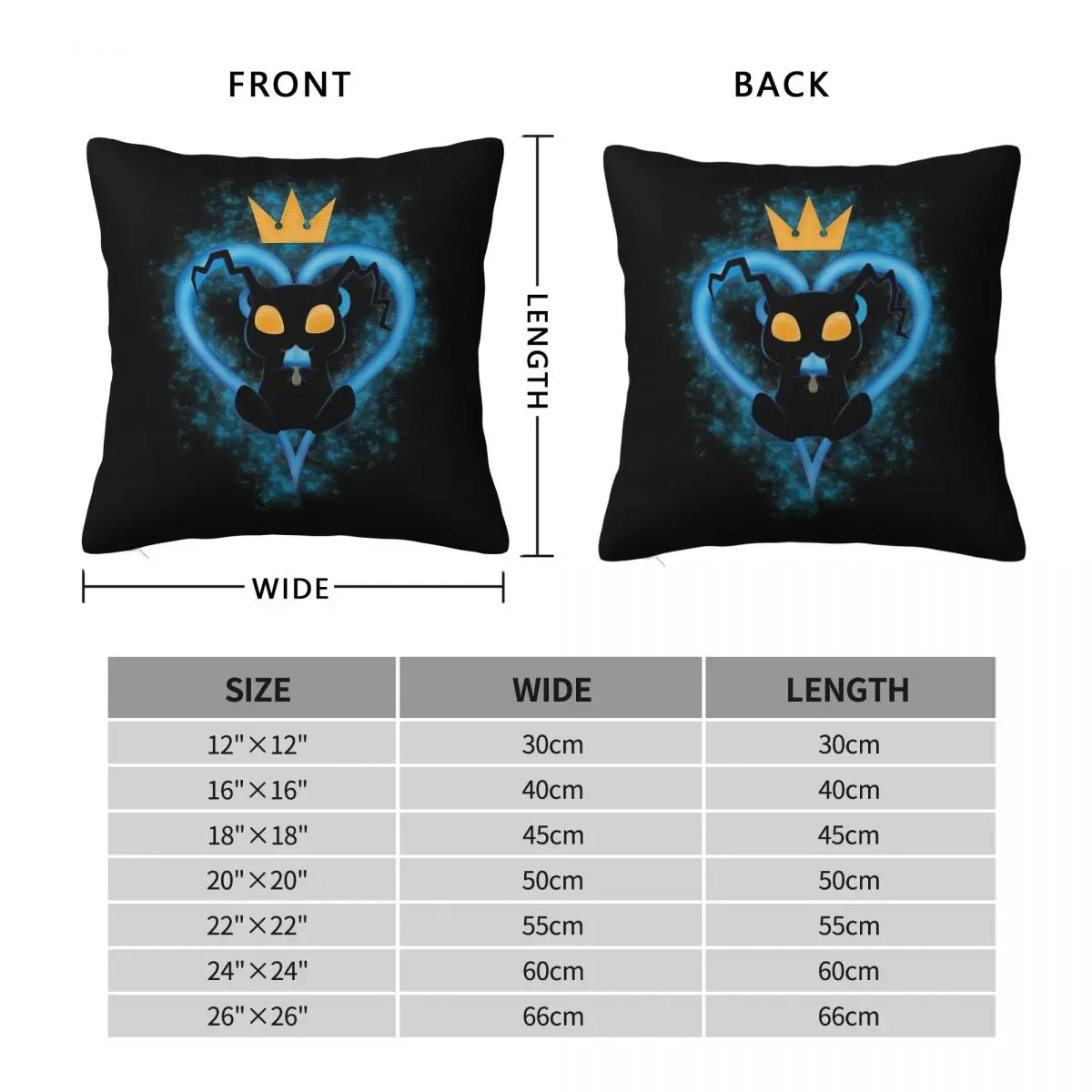 Ice-Cream Heartless Square Pillowcase Polyester Linen Velvet Printed Zip Decorative Room Cushion Cover 18