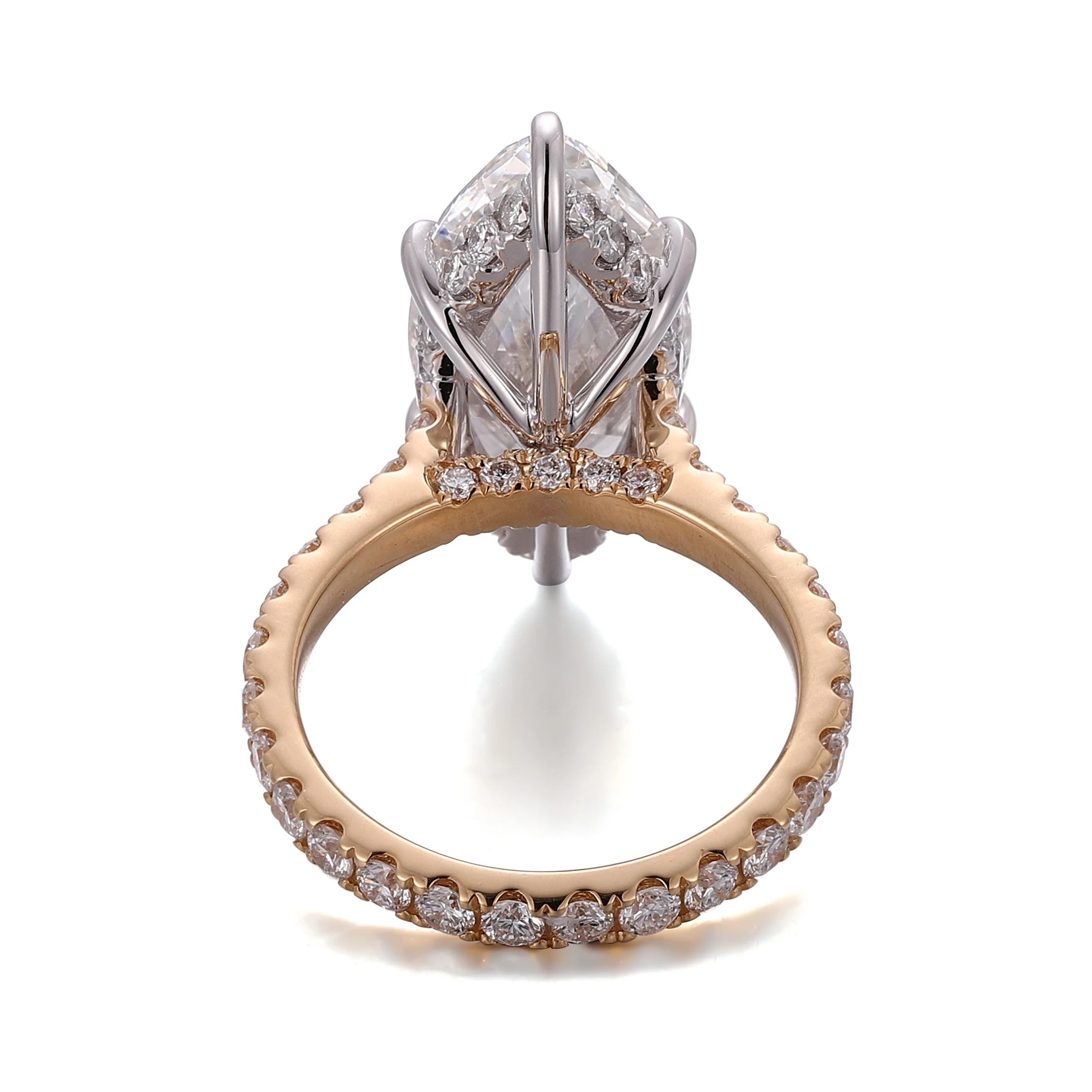 Provence Moissanite Anniversary Rings for Women 11CT Marquise Cut Engagement Ring for Girlfriend DIY Luruxy Promise Rings
