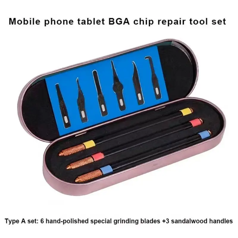 652F Accuracy BGA Repair Blade Set with Various Blade Types Ensuring Fine Control for Mobile Phone & Tablet CPU Glues Removal