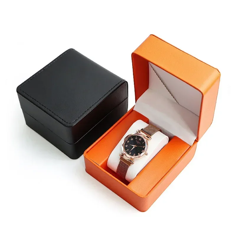 Watch Storage Box PU Single Watch Display Case Wristwatch Watch Holder Travel Jewelry Watch Organizer for Men or Women Gift